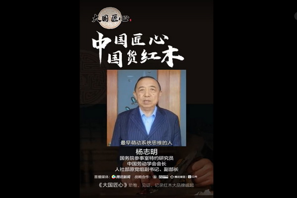 國(guó)務(wù)院參事室特約研究員楊志明為《大國(guó)匠心》欄目打Call